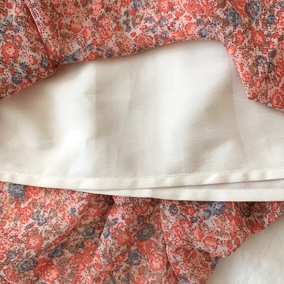 🌺 2 for $23 🌺 NWT-Feminine Floral Mini Skirt-Peach, Coral, Ivory, & Light Blue - Picture 8 of 9